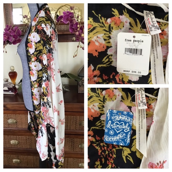 Free People Bali Wrapped In Blooms Shawl.  NWT. - Picture 5 of 8